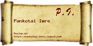 Pankotai Imre névjegykártya