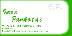 imre pankotai business card